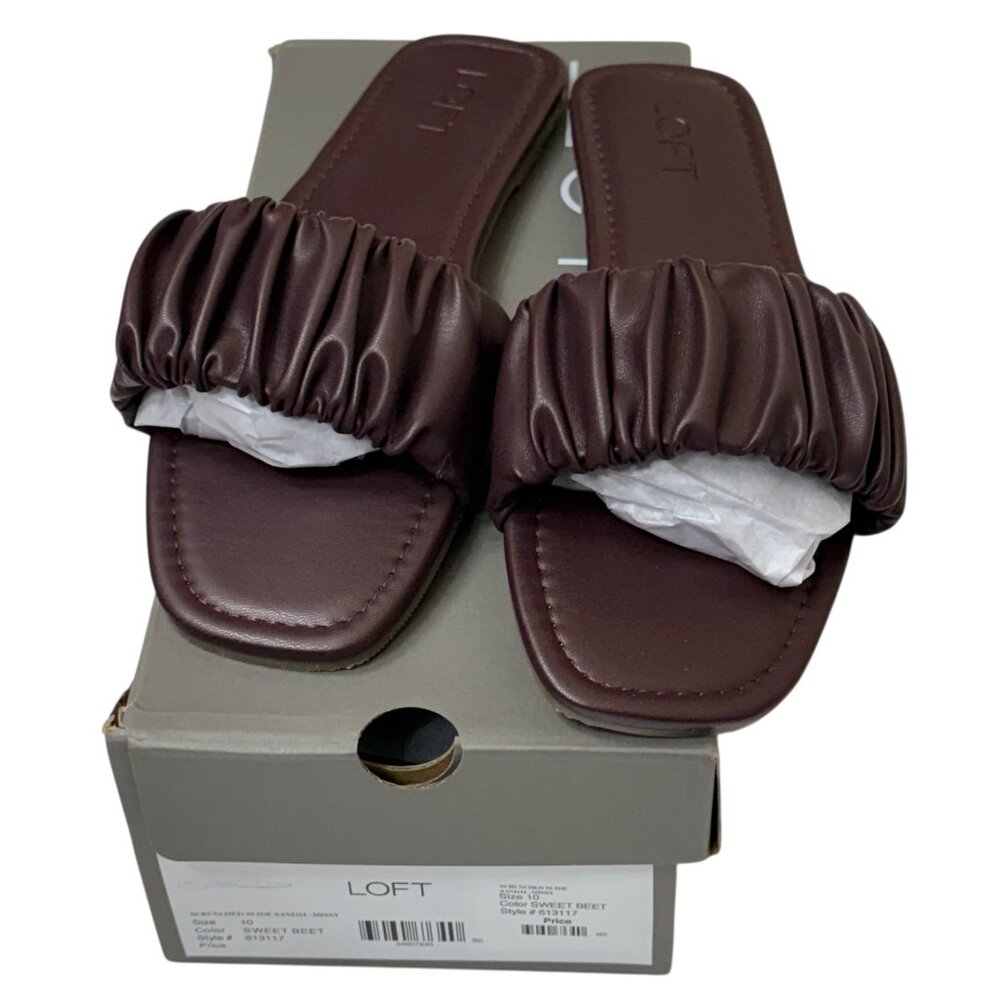 LOFT Cinched Slide Sandals (NIB)